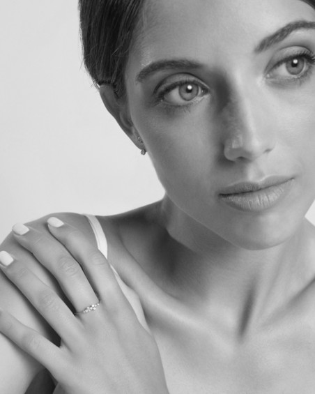 Bague cascade en or blanc et diamants | LECARRE