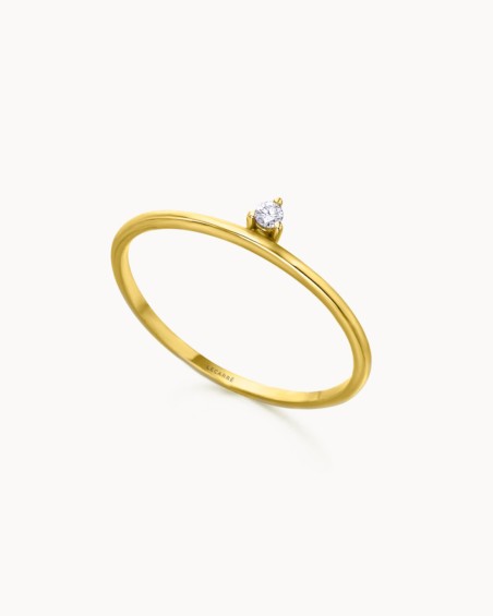 Road Gold Diamond Ring | LECARRE