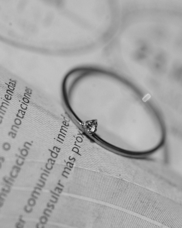 Anillo Road Oro Blanco Diamante | LECARRE 2