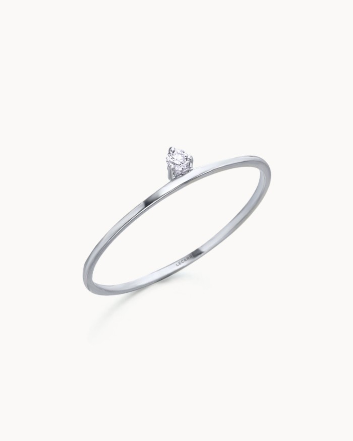 Witgouden diamanten road ring | LECARRE