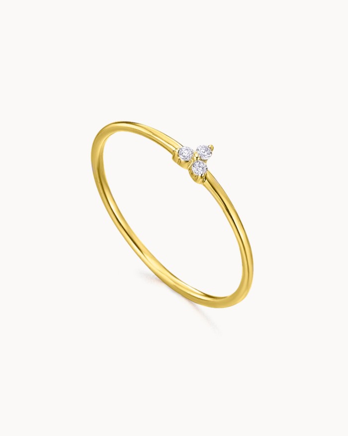 Drei-Diamanten-Goldring | LECARRE