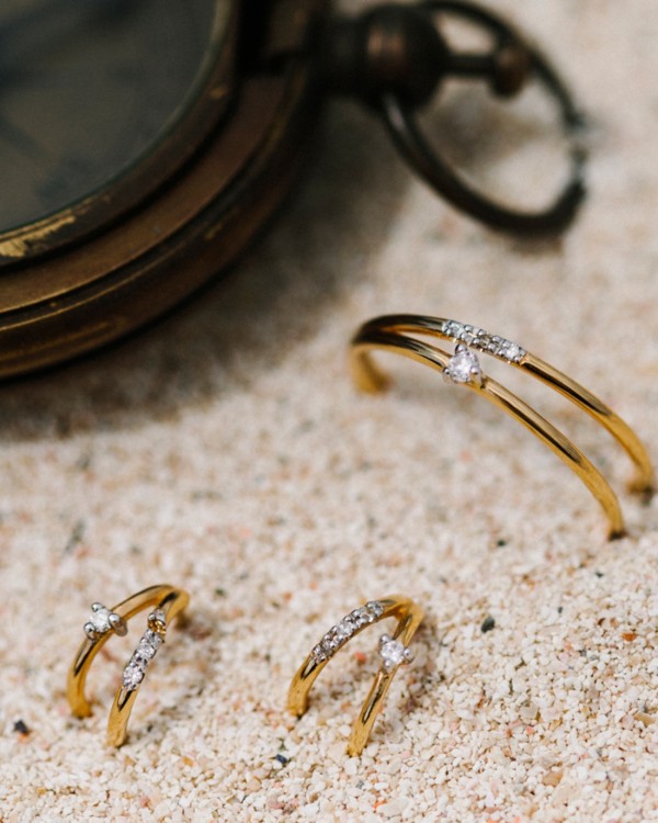 Dobbel gulldiamantring | LECARRE 2