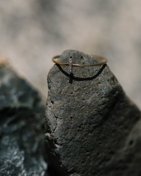 Guldstakring med diamanter | LECARRE