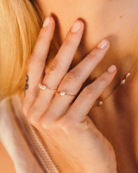 Rice Pearl Gold Ring | LECARRE