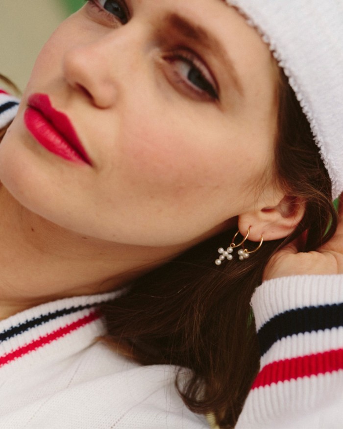 Boucles d'oreilles en or et perles | LECARRE