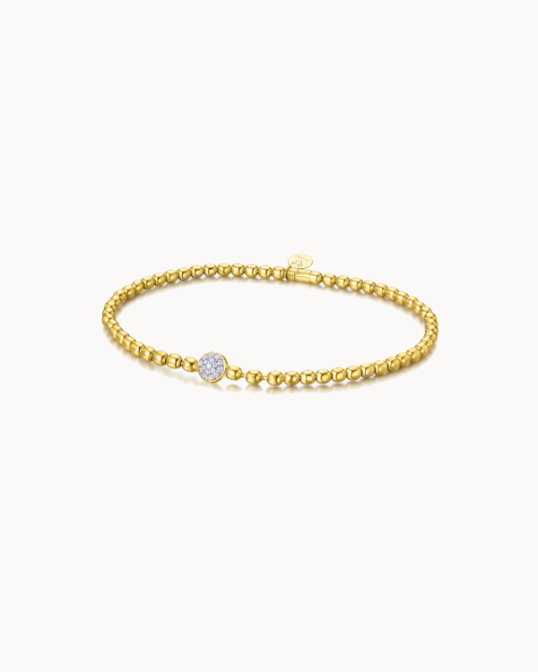 Flexi Gold Circle Diamond Bracelet | LECARRE