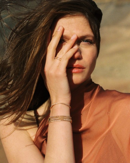 Bracelet Flexi Gold Circle Diamond | LECARRE