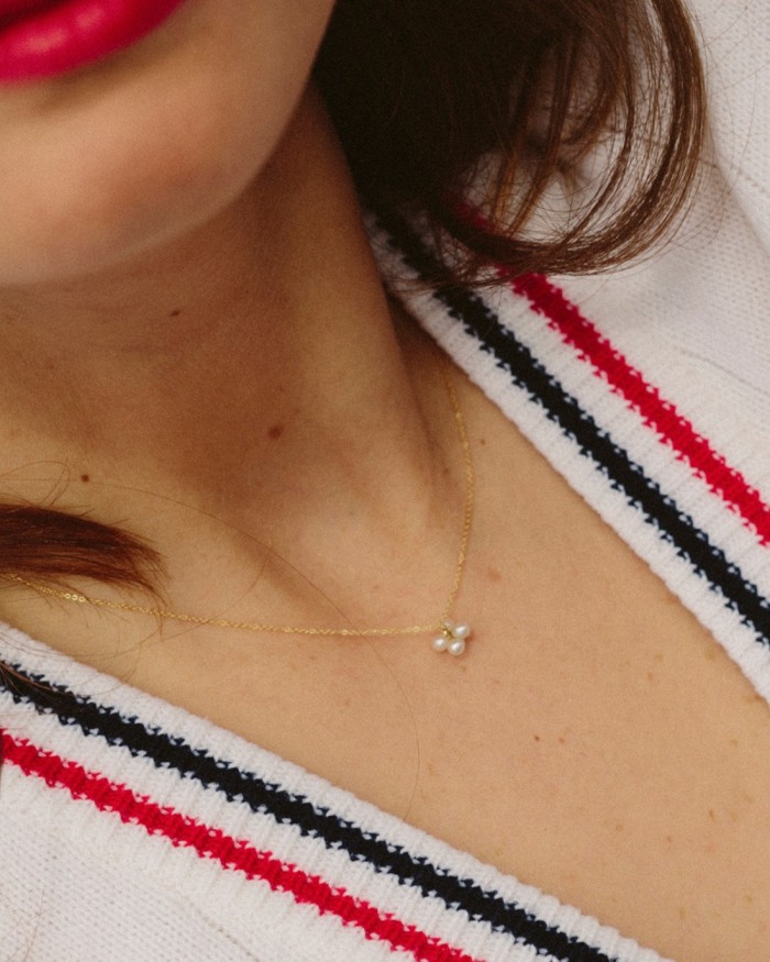 Ketting + Cluster van gekweekte parels | LECARRE