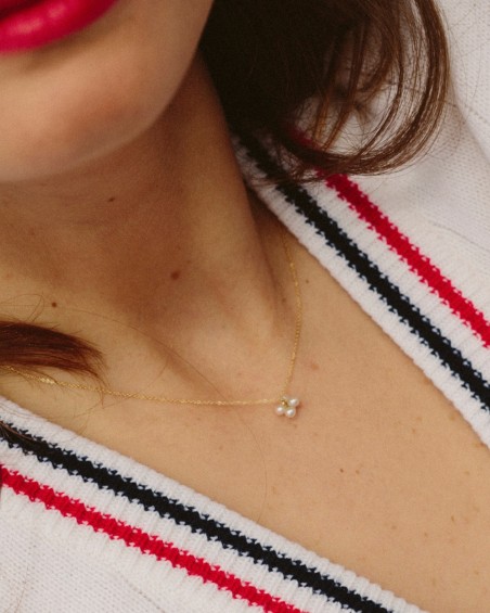 Ketting + Cluster van gekweekte parels | LECARRE