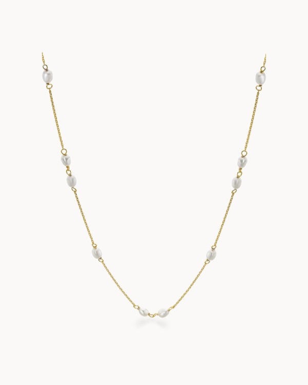 Multi Rice Cultured Pearl Chain | LECARRE