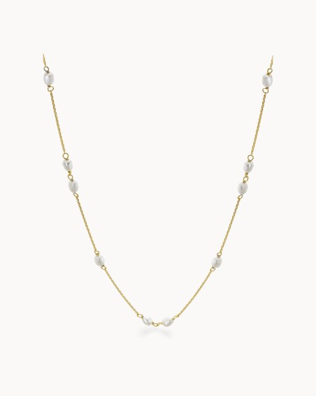 Multi Rice Cultured Pearl Chain | LECARRE
