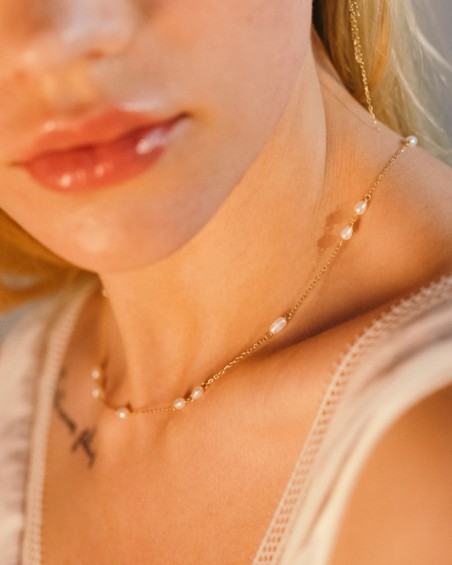 Multi Rice Cultured Pearl Chain | LECARRE