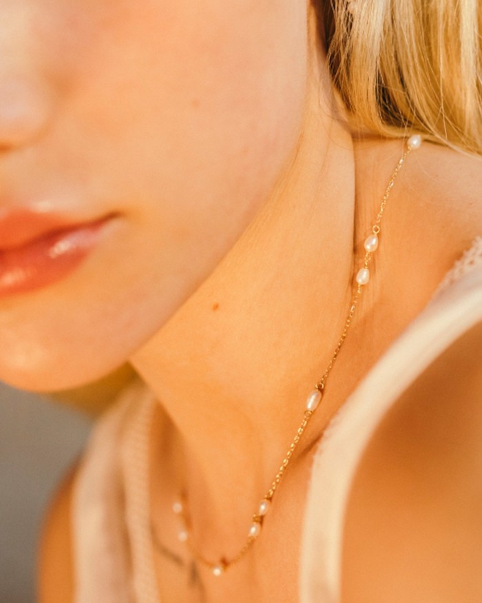 Multi Rice Cultured Pearl Chain | LECARRE