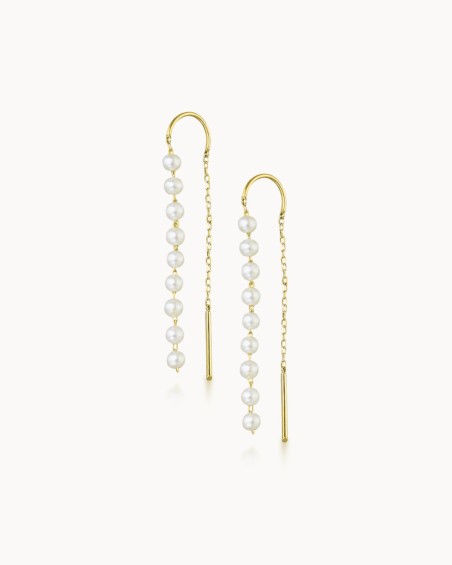 Purity Multi Pearls Gold Earrings | LECARRE