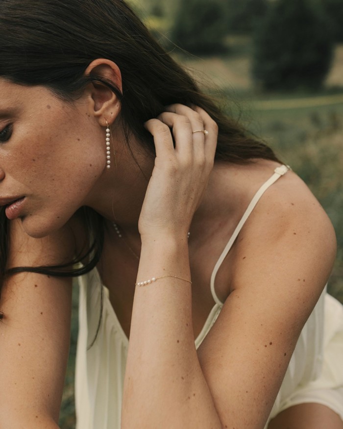 Purity Multi Pearl Gouden Oorbellen | LECARRE