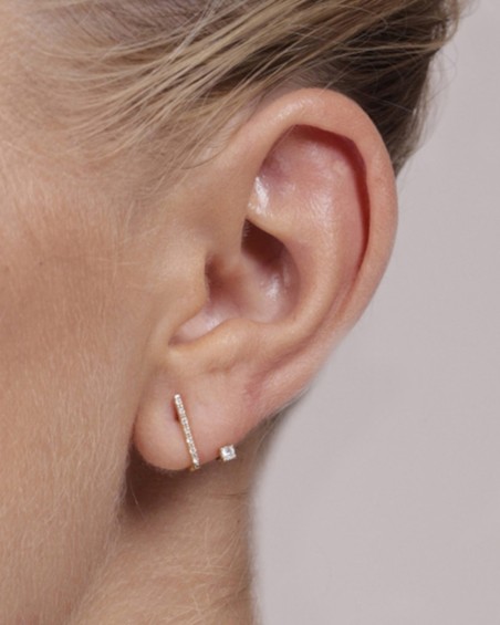 Piercing a barretta in oro con diamanti | LECARRE