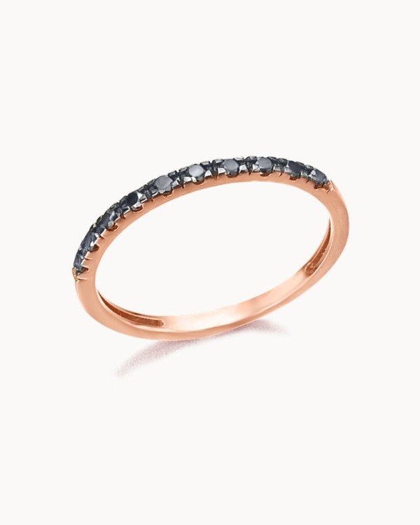 Alianza Oro Rosa Diamantes Negros | LECARRE