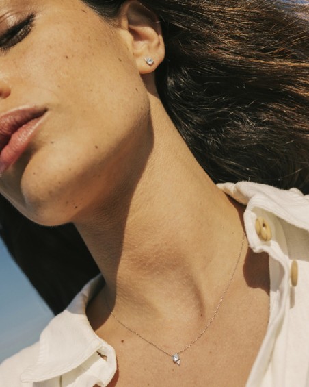 Ocean II Ohrringe Weißgold Diamanten Topas | LECARRE