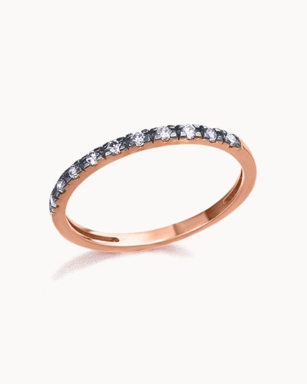 Ehering aus roségoldenem Diamanten in Braun | LECARRE