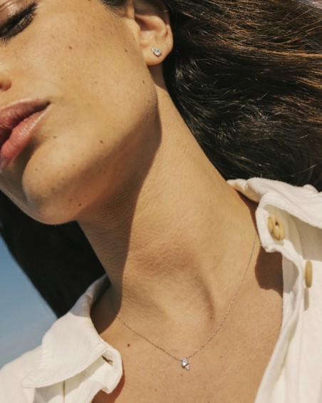 Ocean Ii Pendant White Gold Topaz Diamonds | LECARRE