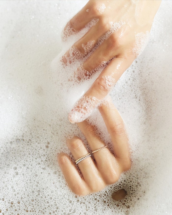 Inel Bubbles alb de 18k | LECARRE