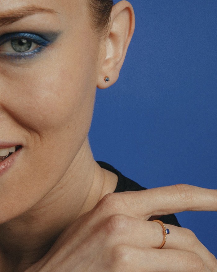 Colorize Gold Sapphire Diamonds Ring | LECARRE