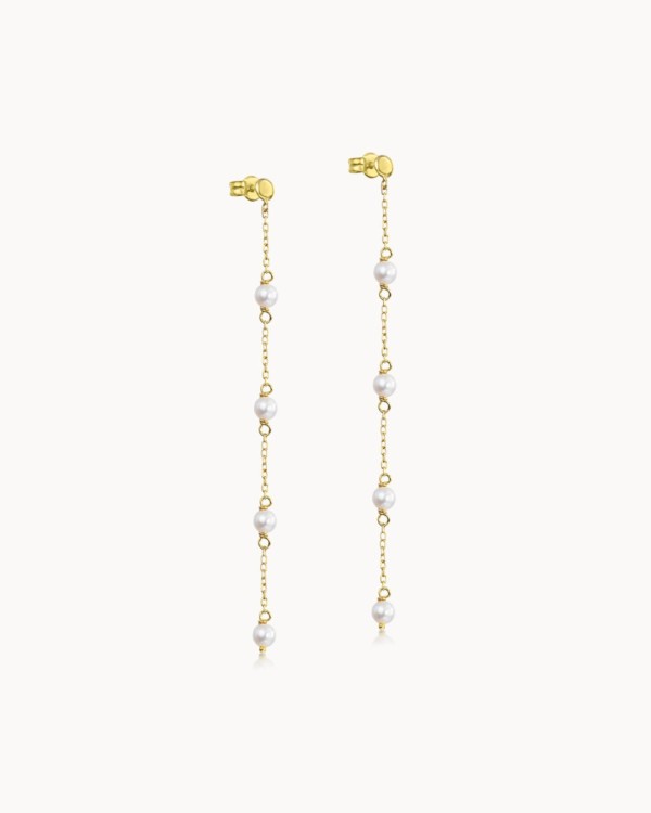 Long Earrings With Cultured Pearls | LECARRE