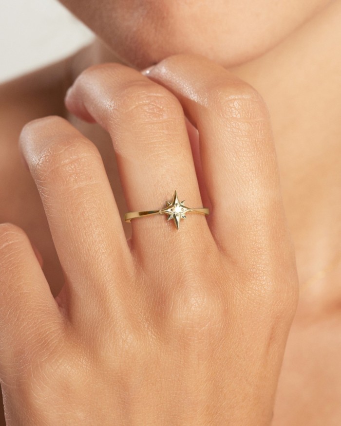 Anel Estrela Polar em Ouro e Diamantes | LECARRE