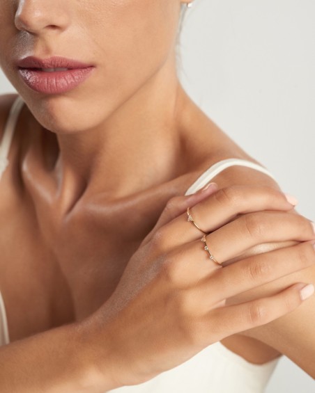 Trinity Gold Diamond Ring | LECARRE