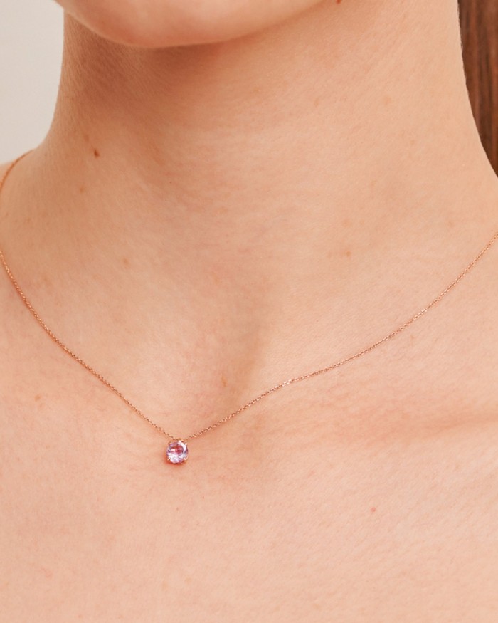 Pingente de Ametista e Ouro Rosa | LECARRE