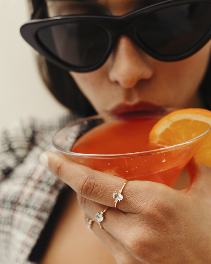 Bague en or avec améthyste et diamants | LECARRE