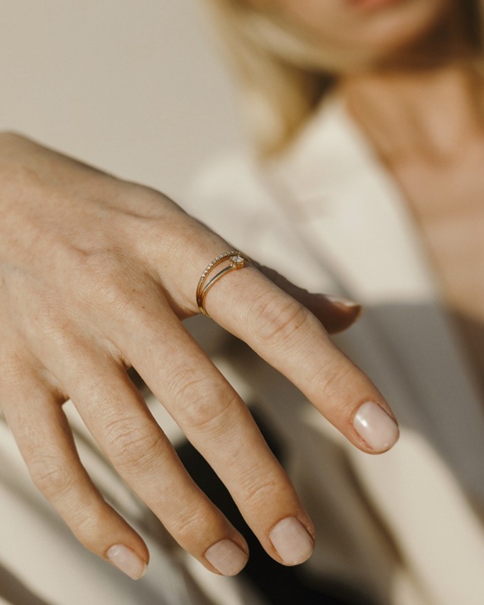 Anello Nomad Gold Diamond | LECARRE