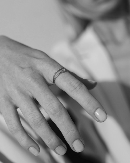 Anello Nomad in oro bianco e diamanti | LECARRE