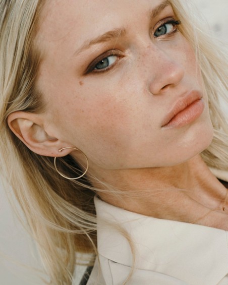 Nomad 18k Gold Diamond Hoops | LECARRE