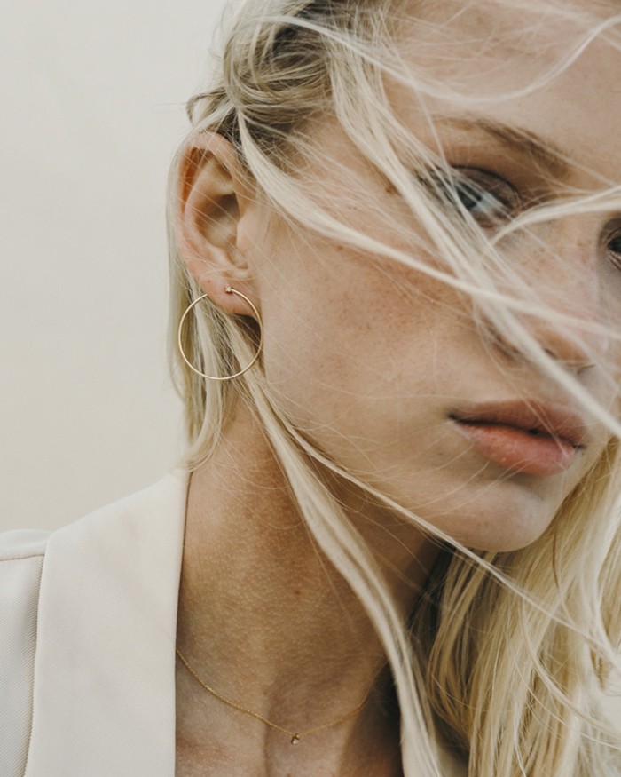 Nomad 18k Gold Diamond Hoops | LECARRE