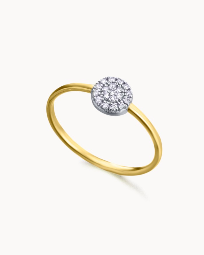 Anello con rosetta di diamanti | LECARRE
