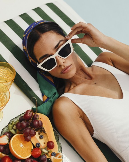 Złoty krzyż z szafirami | LECARRE