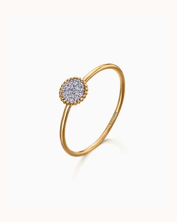 Runder Perlenring in Gold und Diamanten | LECARRE