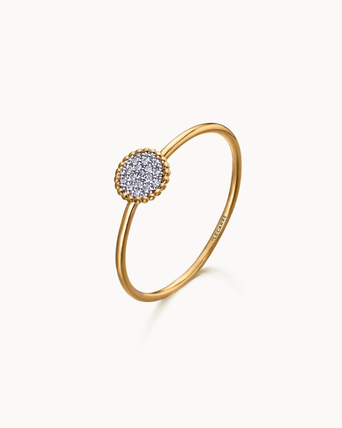 Runder Perlenring in Gold und Diamanten | LECARRE