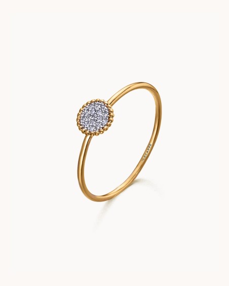 Runder Perlenring in Gold und Diamanten | LECARRE