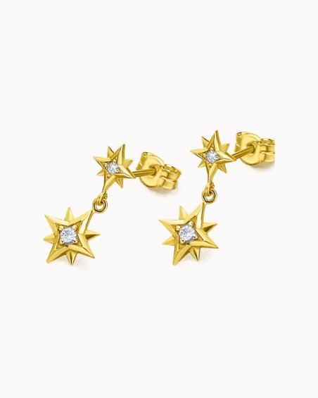 Boucles d'oreilles Étoile Polaire en or et diamants | LECARRE