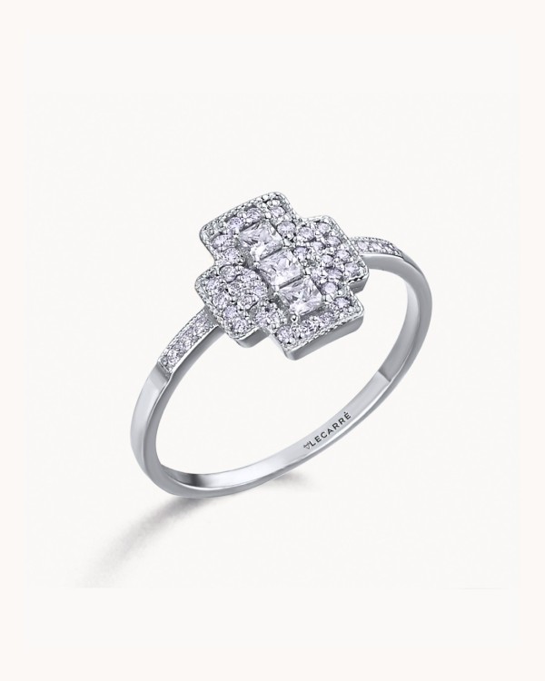 Anel Syracuse em ouro branco e diamantes | LECARRE