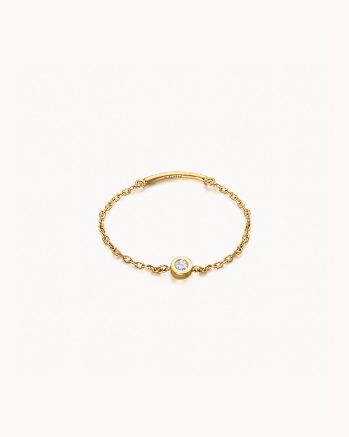 Gouden diamanten kettingring | LECARRE