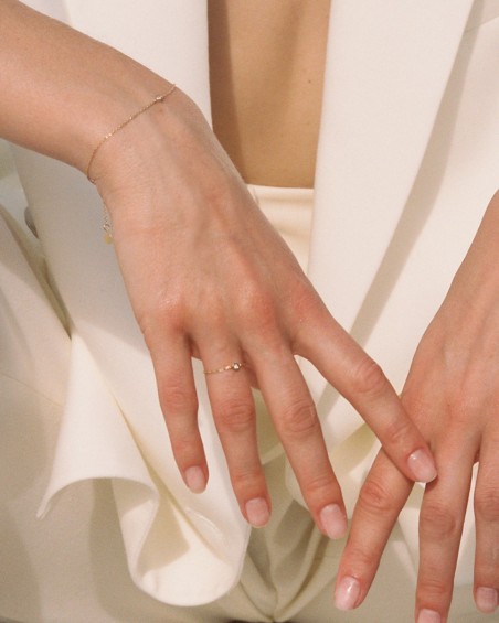 Guldfärgad diamantring | LECARRE