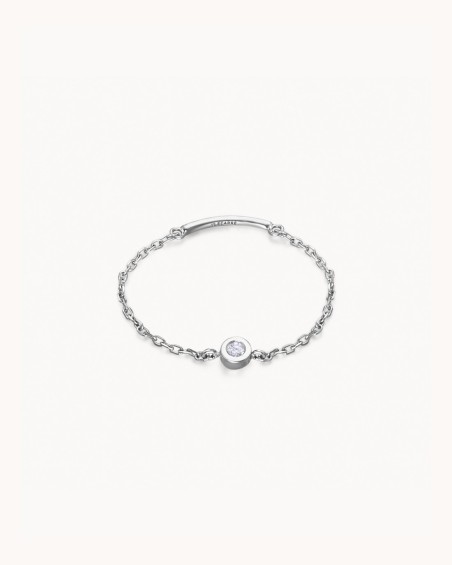 Witgouden diamanten schakelring | LECARRE