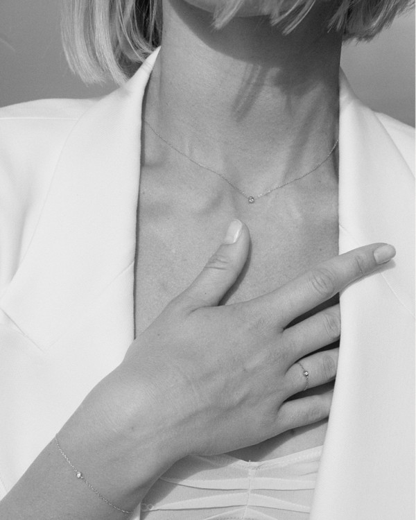 Bague chaîne en or blanc et diamants | LECARRE 2