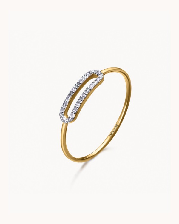 Bague boucle en or et diamants | LECARRE