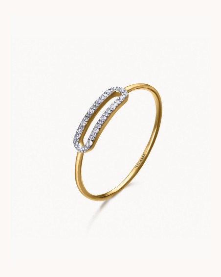 Anillo Hebilla Oro Diamantes | LECARRE