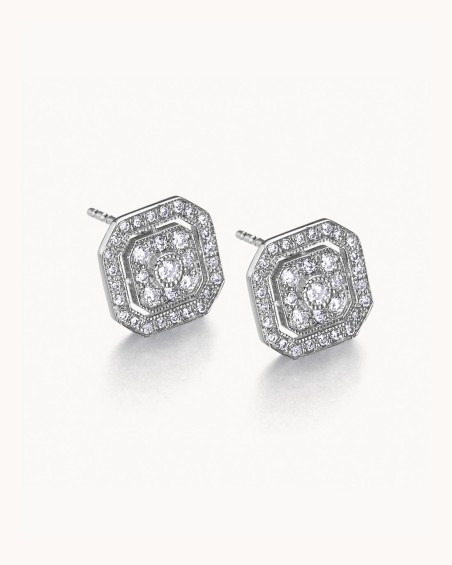 Pendientes Octo Oro Blanco Diamantes | LECARRE