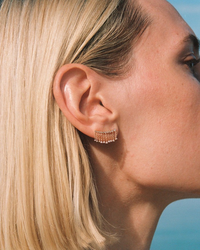 Earcuff Cadenitas Oro Diamantes  | LECARRE